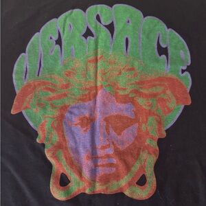 Versace Black Logo Crewneck Tee